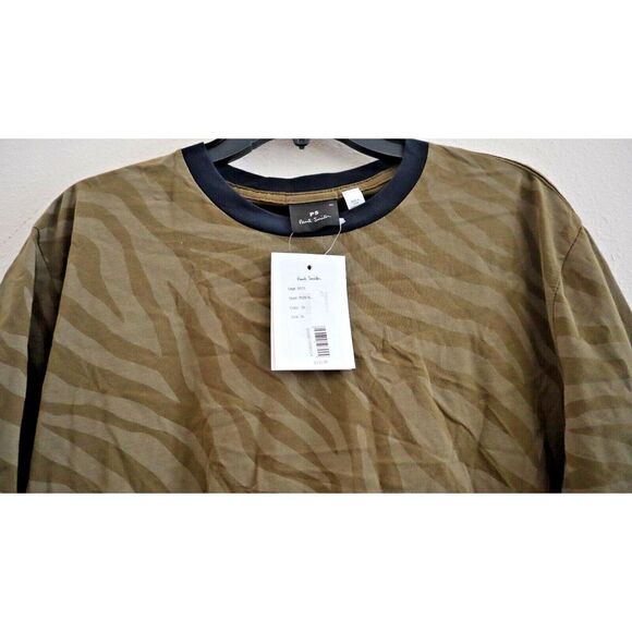 PS Paul Smith Men's Sz XL Green Combo Animal Print Short Sleeve Tee Shirt $125 - Picture 4 of 6